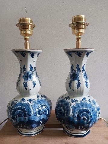Set van 2 Delfts blauwe vaaslampen  beschikbaar voor biedingen