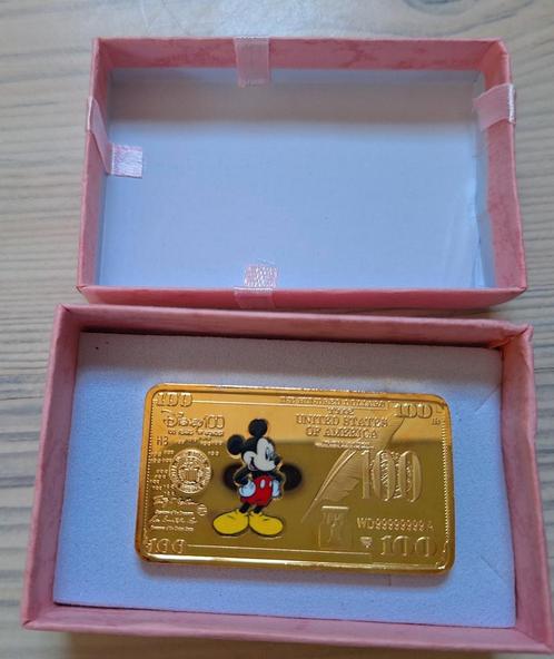 5 prachtige vergulde blokmunten Disney in één koop, Verzamelen, Disney, Zo goed als nieuw, Ophalen of Verzenden