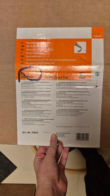 Nieuw - Fermacell randstroken 60 meter 50mm beschikbaar voor biedingen