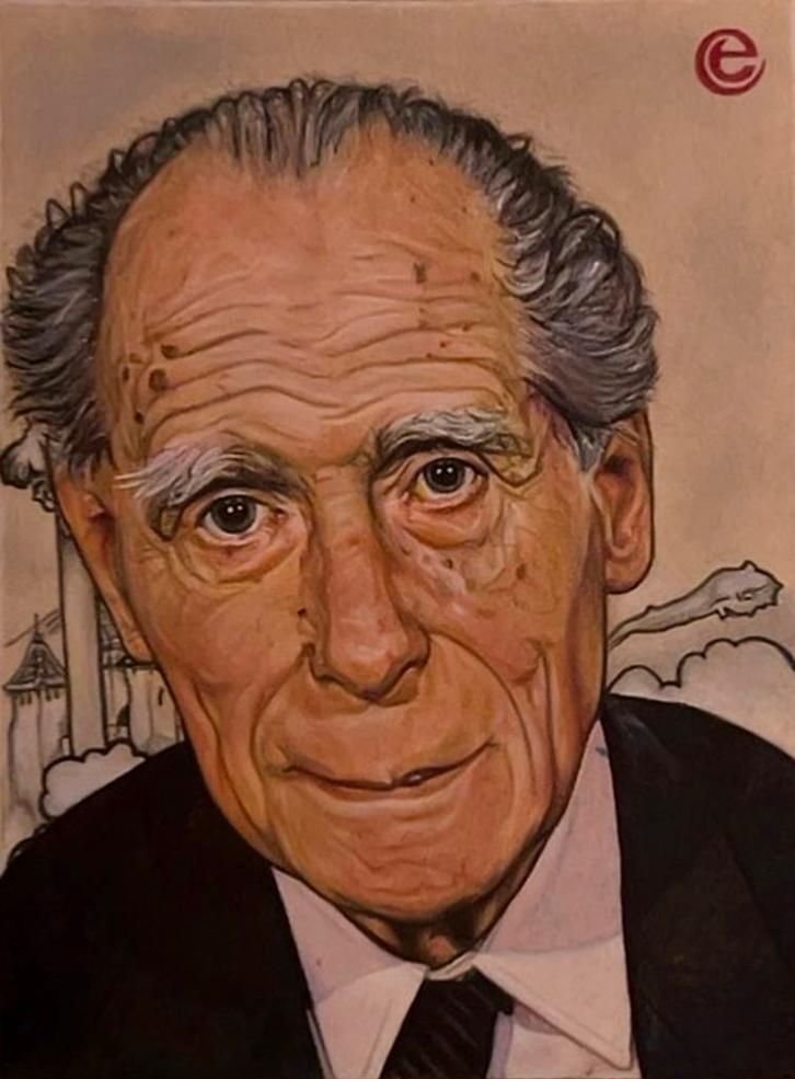 Handgetekend portret Anton Pieck Efteling, Verzamelen, Efteling, Nieuw, Overige typen, Ophalen