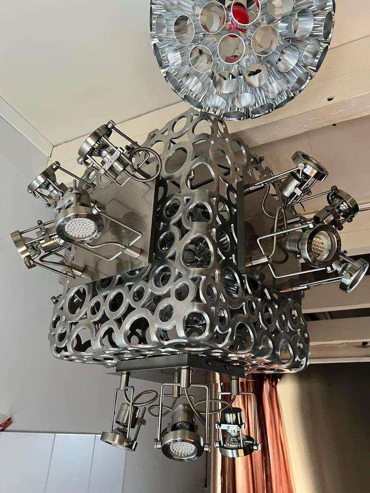 Unieke design lamp, Huis en Inrichting, Lampen | Hanglampen, Zo goed als nieuw, 75 cm of meer, Ophalen of Verzenden