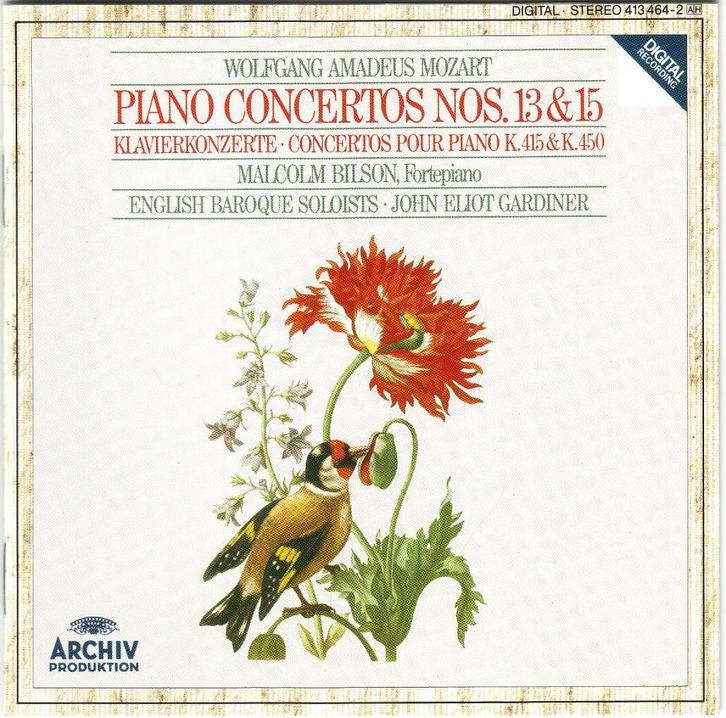 Malcolm Bilson in pianoconcerten 13 en 15 van Mozart, Cd's en Dvd's, Cd's | Klassiek, Zo goed als nieuw, Orkest of Ballet, Classicisme