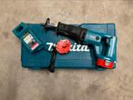 Makita reciprozaag JR140D incl. Koffer, lader en accu’s, Ophalen of Verzenden, Gebruikt