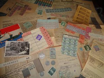 Set 6 Oorlog wo2 bonnen geld munt krant foto document ww2 beschikbaar voor biedingen
