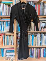 Irie (Pauw) zwarte velvet fluwelen wikkeljurk maat M, Maat 38/40 (M), Zwart, Irie, Ophalen of Verzenden