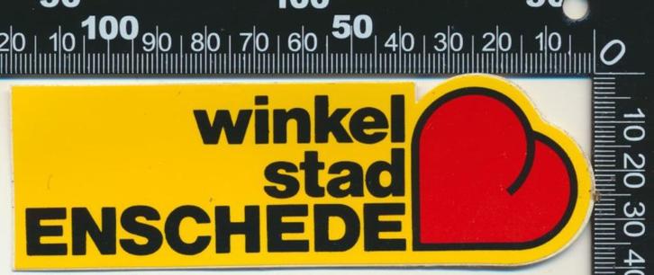 Sticker: Winkelstad Enschede, Verzamelen, Stickers, Zo goed als nieuw, Bedrijf of Vereniging, Ophalen of Verzenden