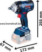 Slagmoersleutel Bosch GDS 18V-400 2x5.0Ah, Verzenden