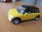 Welly Mini Cooper geel, Hobby en Vrije tijd, Modelauto's | 1:43, Ophalen of Verzenden, Zo goed als nieuw, Auto, Overige merken
