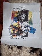 Mick Jagger Performance Herman Brood Poster, Ophalen of Verzenden, Voor 1985, Gebruikt, Overige formaten
