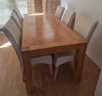 Eettafel eiken met 6 stoelen, Ophalen, Zo goed als nieuw