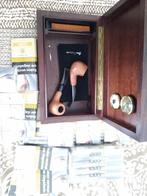 2x pijp + tabakkist, Verzamelen, Ophalen, Zo goed als nieuw, Tabaksdoos of Verpakking