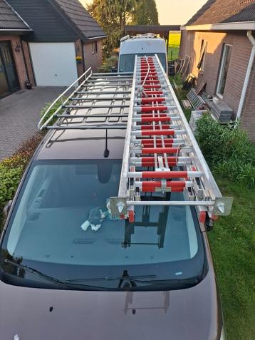 Alluminium ladder 3 x 17 sporten 14 meter uitgeschoven  beschikbaar voor biedingen