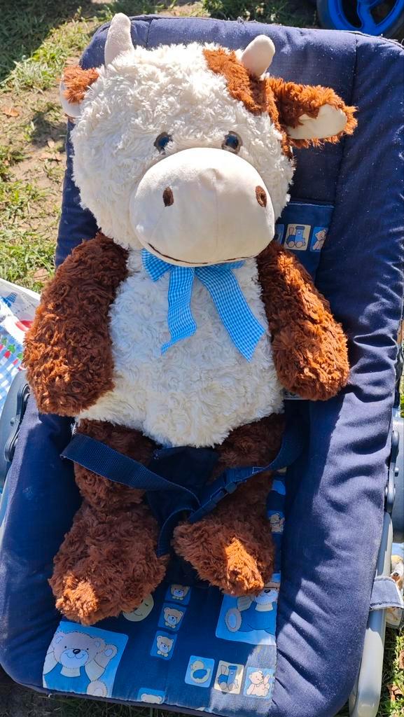 Grote Knuffel Koe - Zacht en Lief!, Kinderen en Baby's, Speelgoed | Knuffels en Pluche, Zo goed als nieuw, Koe, Ophalen of Verzenden