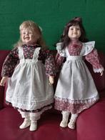 2 grote porseleinen poppen {groot 65 cm staand}, Ophalen of Verzenden, Zo goed als nieuw, Pop