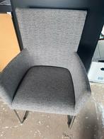 4 Grijze Eettafelstoelen, Huis en Inrichting, Stoelen, Ophalen, Gebruikt, Vier, Metaal