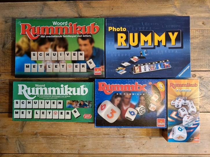 5 Varianten van Rummikub., Hobby en Vrije tijd, Gezelschapsspellen | Overige, Ophalen of Verzenden