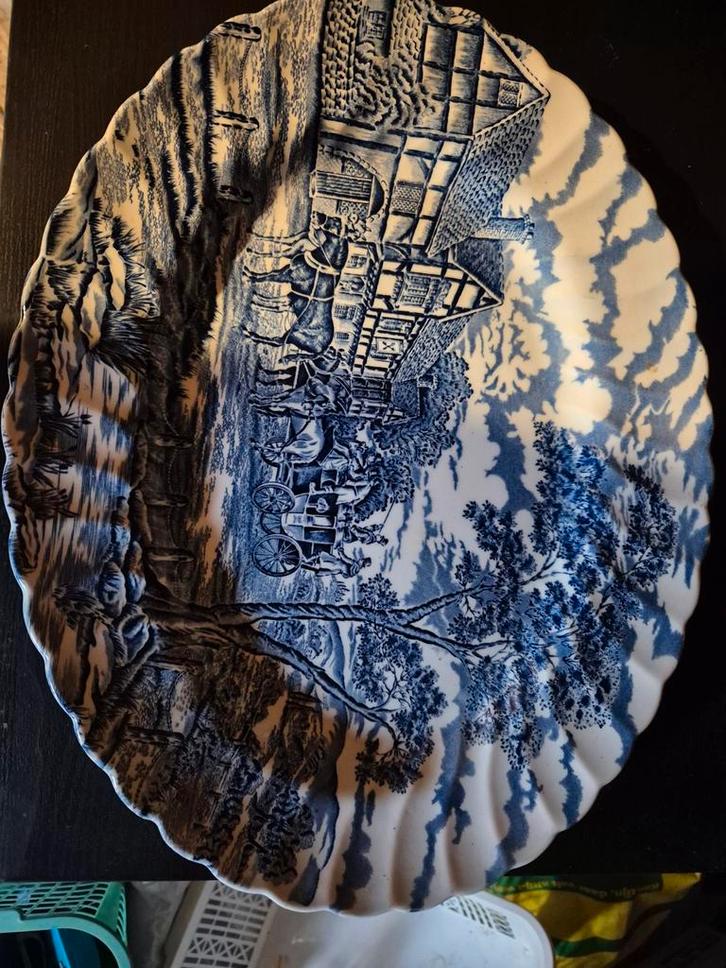 Myott Royal Mail Bord blauw, Antiek en Kunst, Antiek | Keramiek en Aardewerk, Ophalen of Verzenden