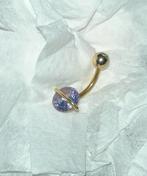 Navelpiercing massief 14 karaat goud, Ophalen of Verzenden, Zo goed als nieuw, Goud