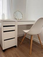 Ikea MICKE bureau + laden + stoel set, Ophalen, Met wielen, Zo goed als nieuw, Bureau