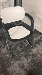 3x Allermuir Senator A780 witte stoelen met grijze accenten, Metaal, Drie, Modern, Ophalen of Verzenden