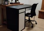 Zwart Ikea Bureau 50 x 105 x 75 met Bureaustoel, Ophalen, Gebruikt