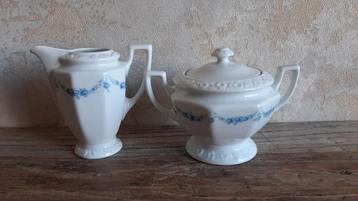 Suiker melkstel Rosenthal Classic Rose Maria Rosenkante blau beschikbaar voor biedingen