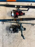 2 Werphengels & 1 Vishengel - Complete Set, Watersport en Boten, Hengelsport | Karpervissen, Ophalen of Verzenden, Gebruikt, Complete set