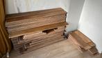 Eikenhouten multiplex vloer 35m2, Ophalen, Gebruikt, 50 tot 150 cm, Vloerdelen of -planken