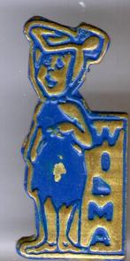 Wilma Flintstones blauw op koper TV/strip speldje ( L_089a ), Verzamelen, Nieuw, Figuurtje, Speldje of Pin, Verzenden