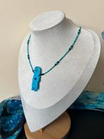 Turkoois turquoise Zuni amulet geluk zeldzaam uniek magie, Blauw, Nieuw, Ophalen of Verzenden, Verstelbaar