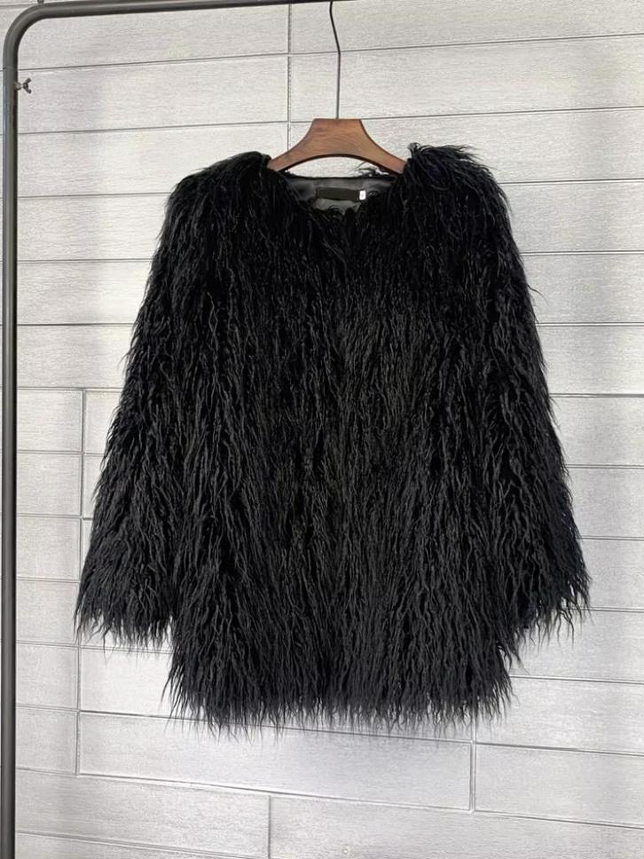 Zwarte dames bontjas in diverse maten, Kleding | Dames, Jassen | Winter, Nieuw, Zwart, Verzenden
