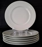 6 Witte porseleinen dinerborden Hutschenreuter Tradition, Ophalen of Verzenden, Zo goed als nieuw, Bord(en), Overige stijlen