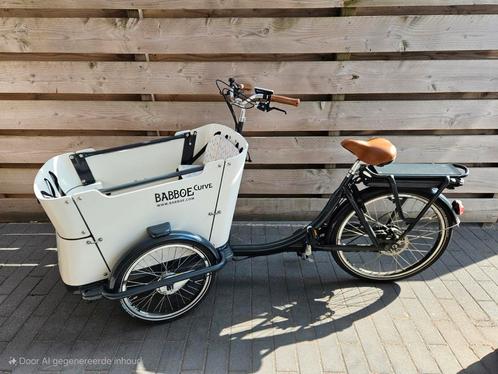 Bakfiets Babboe curve electrische bakfiets wit., Fietsen en Brommers, Fietsen | Bakfietsen, Zo goed als nieuw, 4 kinderen of meer