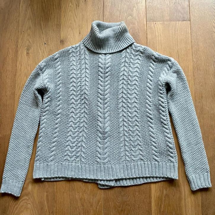 Jennyfer coltrui met open rug - grijs - S, Kleding | Dames, Truien en Vesten, Zo goed als nieuw, Maat 36 (S), Grijs, Ophalen of Verzenden