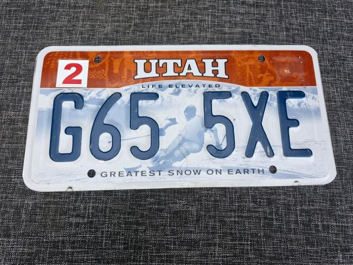 Utah Kentekenplaat USA Nummerbord Nummerplaat License plate, Verzamelen, Automerken, Motoren en Formule 1, Gebruikt, Auto's, Ophalen of Verzenden