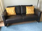Lederen 2,5 zits touche bruin, Ophalen, 150 tot 200 cm, Tweepersoons, 75 tot 100 cm