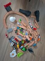 Uitgebreide houten trein baan, Kinderen en Baby's, Speelgoed | Houten speelgoed, Ophalen of Verzenden, Gebruikt