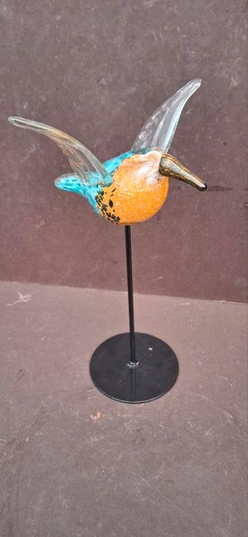 Glazen  ijs         Vogel op Standaard - Decoratief Beeld beschikbaar voor biedingen