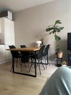 Jysk eetkamerset (zwart en hout), Huis en Inrichting, Complete eetkamers, Ophalen, Zo goed als nieuw, Wood and black, 4 tot 6 stoelen