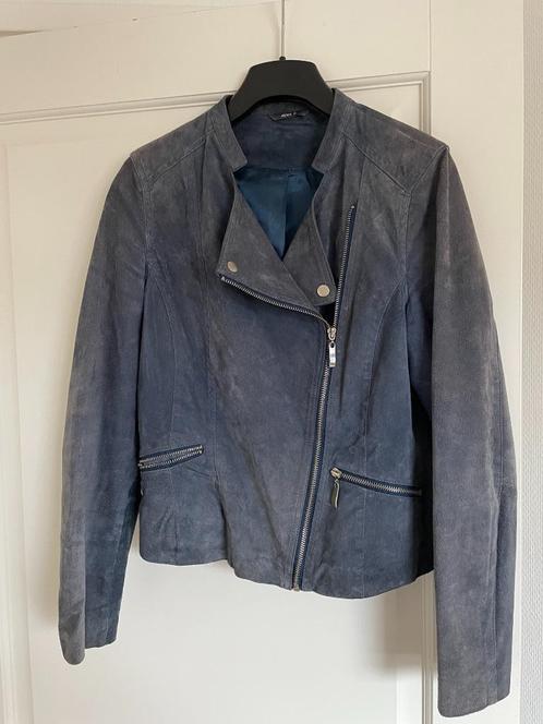 zo goed als nieuw leren jasje mt.M € 8,00, Kleding | Dames, Jassen | Zomer, Zo goed als nieuw, Maat 38/40 (M), Blauw, Ophalen of Verzenden