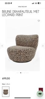 Sissy Boy Draaifauteuil Luipaardprint, Huis en Inrichting, Ophalen, Nieuw, Stof, 75 tot 100 cm