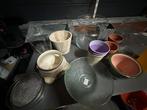 Diverse bloempotten, Tuin en Terras, Bloempotten, Ophalen, Rond, Zo goed als nieuw, Aardewerk