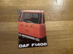 DAF F1400 Brochure - 1974, Ophalen of Verzenden, Gelezen