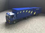 DAF CF 85 vrachtwagen met aanhanger, Hobby en Vrije tijd, Modelauto's | 1:50, Ophalen of Verzenden, Zo goed als nieuw, Bus of Vrachtwagen