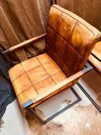 6 luxe industriële stoelen buffel leer, Huis en Inrichting, Stoelen, Bruin, Leer, Ophalen of Verzenden, Zo goed als nieuw