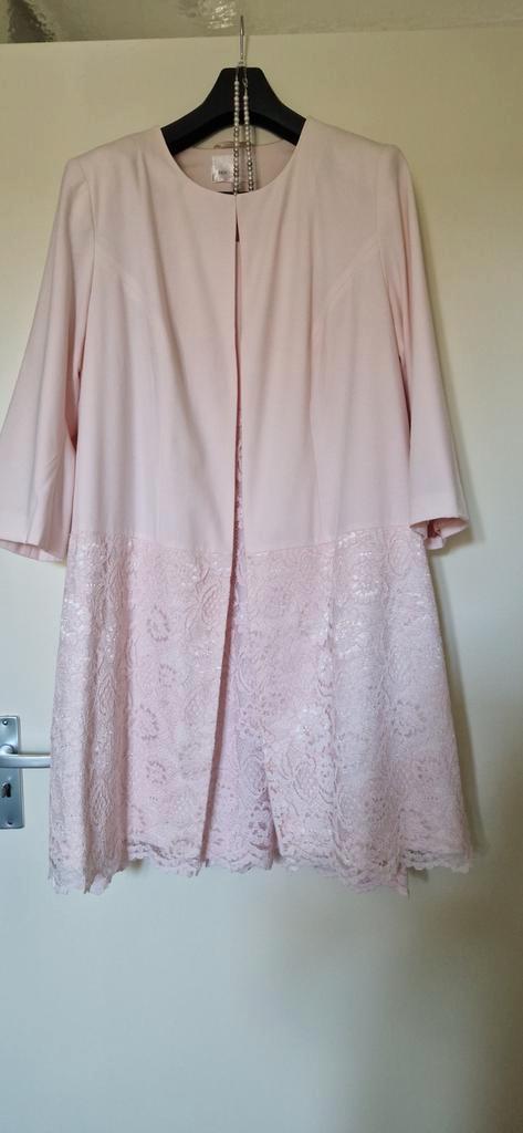 Roze 2-delig pakje - Moeder van de bruid, Kleding | Dames, Gelegenheidskleding, Zo goed als nieuw, Overige typen, Roze, Ophalen of Verzenden