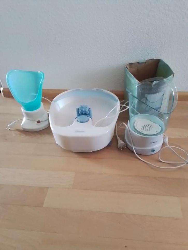 3 x Voetenbad,  Gezichtssauna ,gezichtsreiniging samen 10 eu, Witgoed en Apparatuur, Persoonlijke-verzorgingsapparatuur, Gebruikt