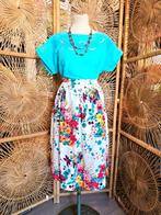 YatvaVintage: YV6229: Vintage 80s / 90s Floral Skirt, Maat 38/40 (M), Overige kleuren, Ophalen of Verzenden, Vintage