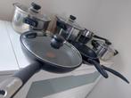 8x Pannen, Huis en Inrichting, Keuken | Potten en Pannen, Ophalen, Gebruikt, Pannenset