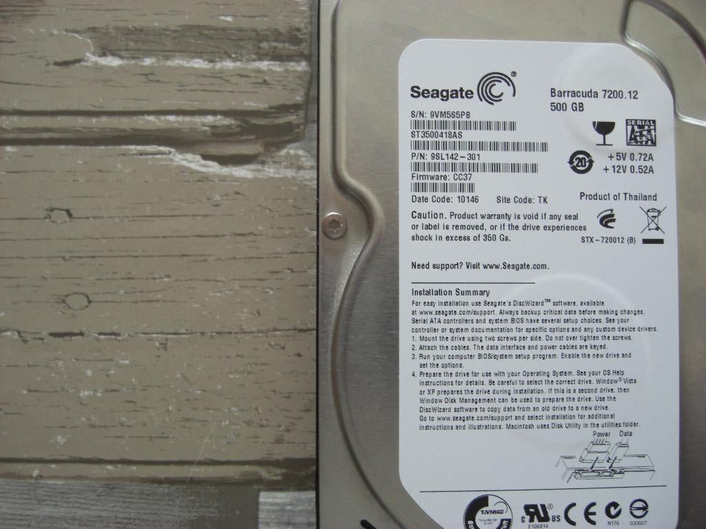 Harde Schijven (3 stuks), Computers en Software, Harde schijven, Ophalen, Intern, Gebruikt, 500gb en 640gb